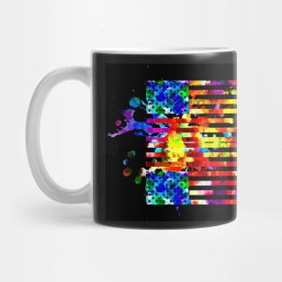 US Flag Blacky Black Mug